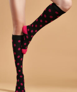 Compression Socks Red Heat: Black & Raspberry (1 Pair)