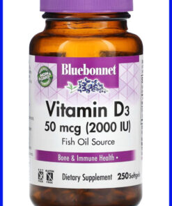 Bluebonnet Nutrition Vitamin D3 2000 IU (50 mcg) - 250 Capsules