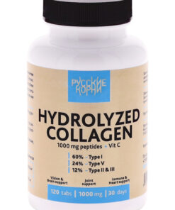 Russian Roots Collagen Tablets with Vitamin C (120 Count)