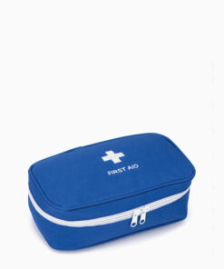 Blue Zippered Cosmetic Bag