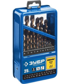 ZUBR Cobalt Metal Drill Bit Set (25 pc, 1-13mm, Grade A)