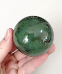Natural Nephrite Jade Sphere