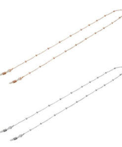 Sunglasses Retainer with Anti-Slip Beads - 2 Pack Metal Chains for Women