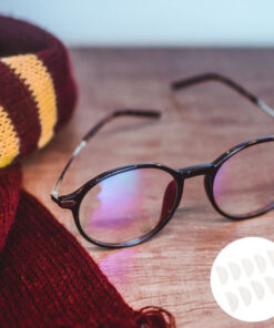 Clear, Safe Glasses with Chain & Silicone Nose Pads