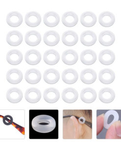 36 Silicone Eyeglass Retainers - White, 1.4x1.4cm Ear Hooks