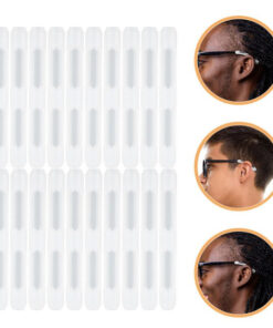 10 Pairs Anti-Slip Eyeglass Grips: Ear Hooks & Replacement Holders