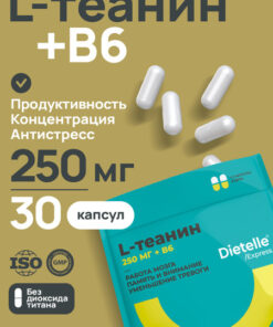 Teanin 250mg with B6: Nootropic for Brain Function, Memory & Focus
