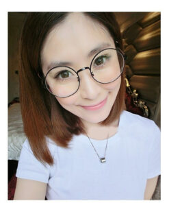 Silver Round Frame Clear Lens Fashion Glasses