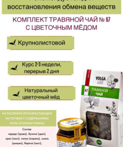 Volgalady Herbal Tea № 67: Metabolism Restoration with Honey - 70/140g Healing Set
