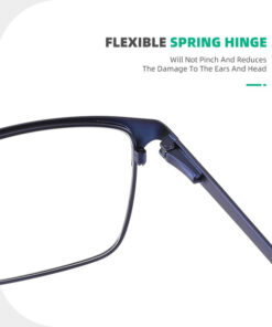 Business Square Glasses Frame with Spring Hinges