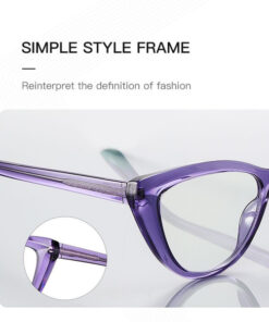 Simple, Oversized Cat-Eye Blue Light Blocking Glasses Frames