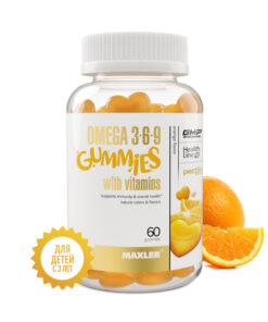 Maxler Omega 3-6-9 Gummies for Kids with Vitamins A, B, C, D, E (Orange Flavor, 60 Count)