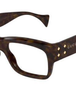 Gucci GG1707O 007 Brown Rectangular Plastic Eyeglasses