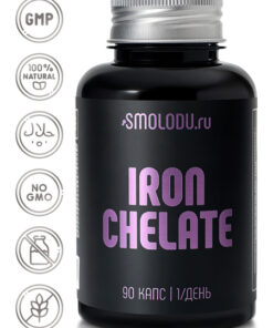 Chelated Iron Bisglycinate for Hair, Hemoglobin, Ferritin & Anemia Support (90 Capsules)
