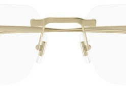 Dunhill DU0061O 003 Gold Rectangular Metal Eyeglasses Frame