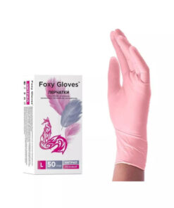 Foxy Glow Gloves Pink Nitrile/Vinyl XS (1000pcs/500 Pairs)