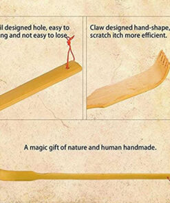 3pc Wooden Bamboo Back Scratcher & Body Massager (45cm)