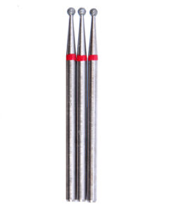 VladMiva Diamond Coated Ball Bur, Red Ring, 1.6mm, 20 pcs - Discounted Item