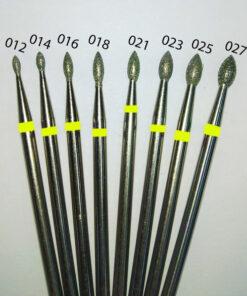 VladMiva Diamond Burr Set: 22pcs Diamond-Coated Flame Burrs, 2.3mm Shank