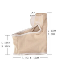 Bunion Corrector Big Toe Brace: Full "Knuckle" Protection + Built-in Straightener, Nude, 80x55x100mm