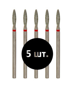 VLMva Nail Drill Bit - Flame Rounded 025 Red
