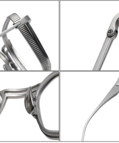Pure Titanium Dita125 Glasses Frame with Large Face, Retro Full Rim Polygonal Frame