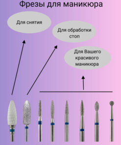 8-Piece Medium Grit Nail Drill Bit Set for Manicure & Pedicure