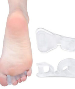 Silicone Toe Separators & Hallux Valgus Corrector - 2 Pcs Clear for Pain Relief & Walking Comfort