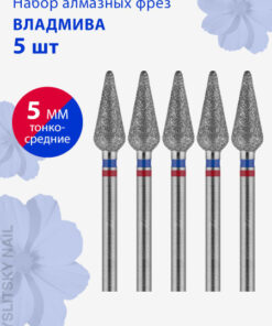 Diamond Nail Drill Bit for Manicure, Pedicure, Cuticle (Fine/Medium Grit)