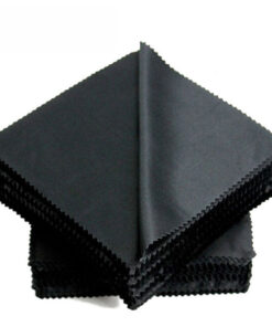 Microfiber Cleaning Cloths for Eyewear & Jewelry (10 Pack, Black, 15x15cm)