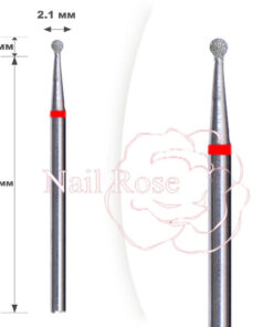 Vladmiva 10pcs 2.1mm Diameter Red Ball Diamond Burs
