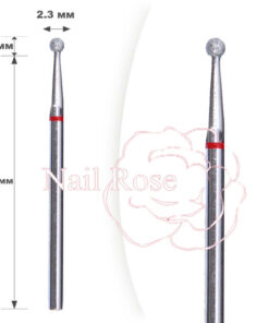 VladMiwa 20pcs 2.3mm Diameter Red Ring Diamond Bur