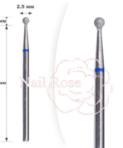 Vladmiva 5pc 2.5mm Blue Diamond Grit Ball Burr Dental Bur