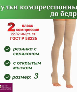 Beige Compression Stockings - 2nd Class Compression, 1 Pair