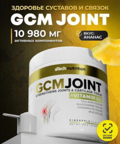 GCM Joint Pineapple 192g by aTech Nutrition: Glucosamine, Chondroitin, MSM Collagen for Joint Support