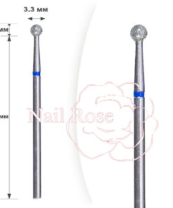 Diamond Burr Set: 8pcs Blue Ring 3.3mm Carbide Ball Burrs