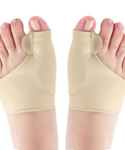 Bunion Corrector for Big Toe: Full "Bump" Protection + Built-in Straightener (Nude)