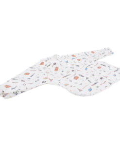 Long Sleeve PU Waterproof Baby Bib with Pocket & Button Closure for 18-36 Month Olds | PUZY007