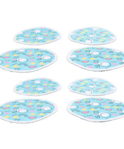 Reusable Bamboo Nursing Pads - 8 Pack, Ultra-Soft, Washable, Floral Print