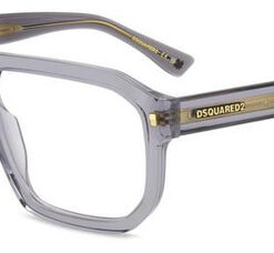 Dsquared2 Men's Grey Acetate Rectangular Eyeglass Frames D2 0146 KB7