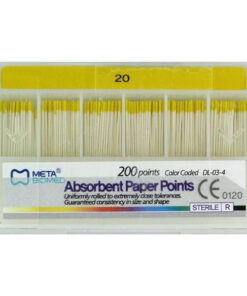 Medenta Dental Paper Points Cone 0.2 #20, 200/Pack (Absorbent)