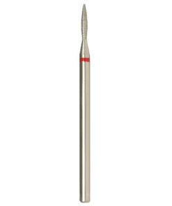VladMiVa Diamond Nail and Pedicure Bit - Sharp Cylinder, 1.6mm Diameter, Red, 3-Pack