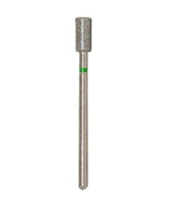 Diamond Nail & Pedicure Bit - Cylinder, Side & End Cutting, 4.0mm Diameter, Green
