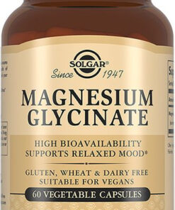 Solgar Magnesium Glycinate Capsules 60ct - Bioavailable Supplement