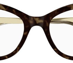Alexander McQueen AM0485O 002 Brown Cat-Eye Acetate Eyeglasses for Women