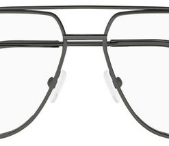 Alexander McQueen AM0480O 003 Grey Metal Aviator Eyeglasses Frame