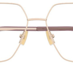 Bottega Veneta BV1332O 004 Gold Square Metal Women's Eyeglasses