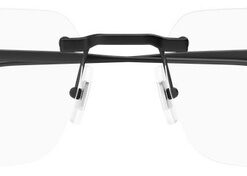 Dunhill DU0061O 001 Black Rectangular Metal Eyeglasses Frame