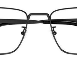 Dunhill DU0086OA 001 Black Rectangular Metal Eyeglass Frames