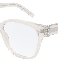 Saint Laurent SLM33 007 Beige Acetate Square Women's Eyeglasses